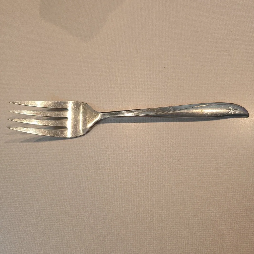 Oneida Community TWIN STAR Betty Crocker Stainless MEAT SERVING FORK 8-1/2